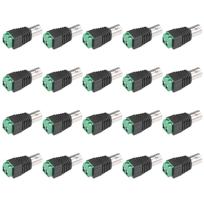 Harfington Uxcell 20Pcs Cat5 to Coaxial Camera CCTV BNC Female Jack Connector Screw Terminal Adapter