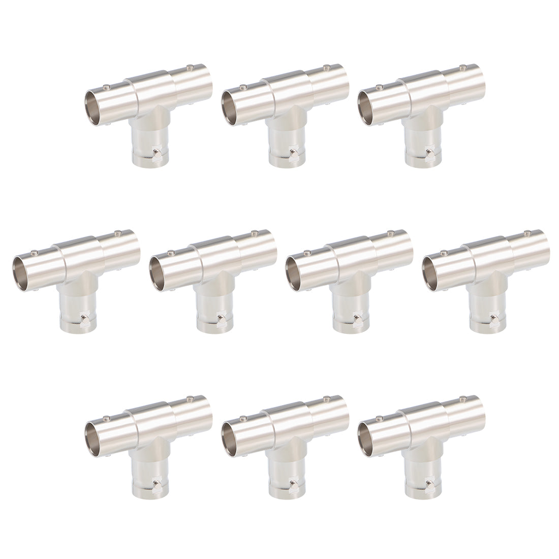 uxcell Uxcell 10 Pcs BNC Female to Female 3 Way T Shape Adapter RF Coaxial Cable Connector