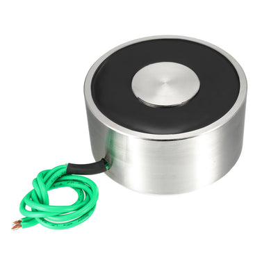 Harfington Uxcell 80mm x 38mm DC12V 100KG Sucked Disc Solenoid Electric Lift Holding Electromagnet