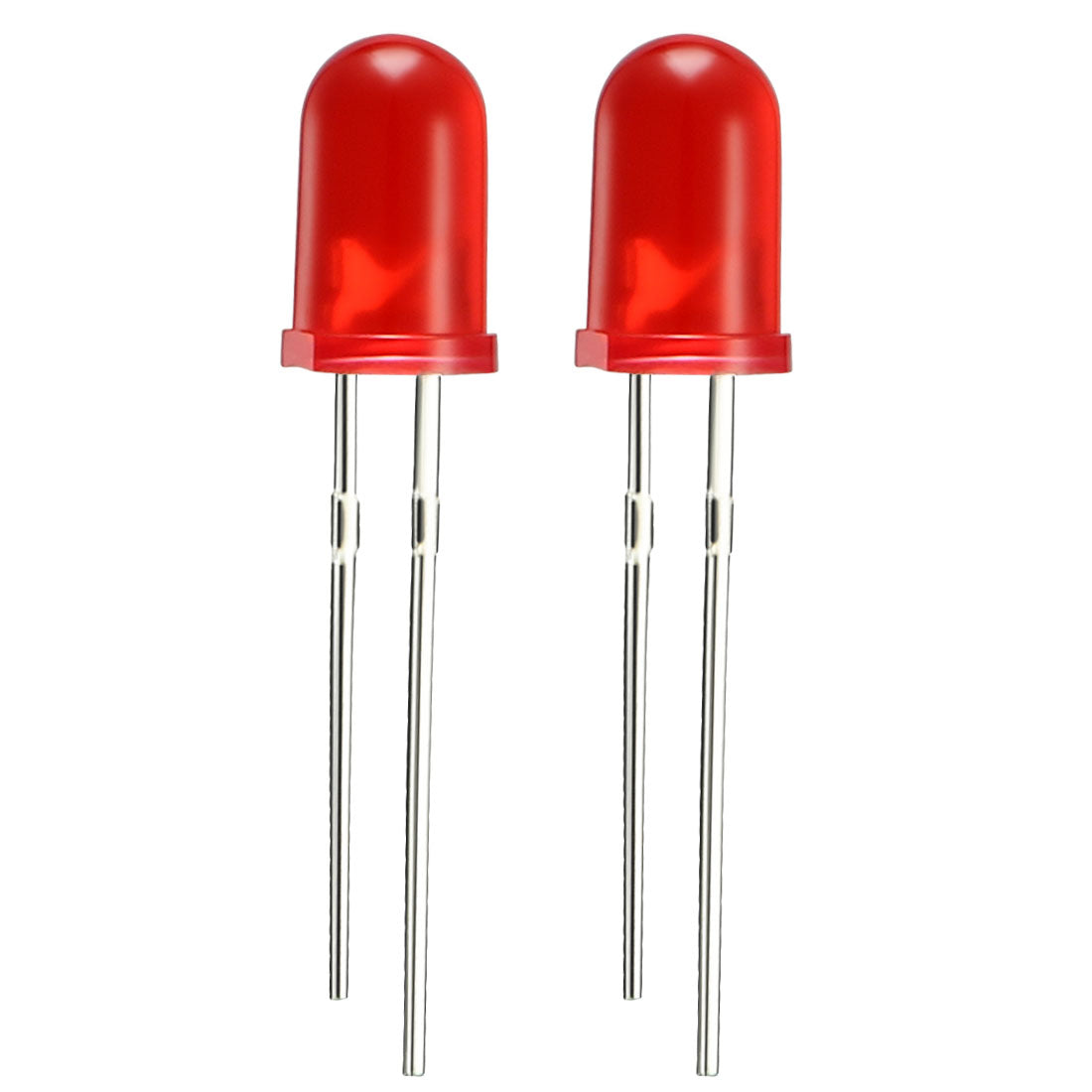 uxcell Uxcell 55pcs 5mm Red LED Diode Lights Colored Lens Diffused Round 1.9-2.1V 20mA 0.02W Lighting Bulb Lamp Electronic Components Light Emitting Diodes