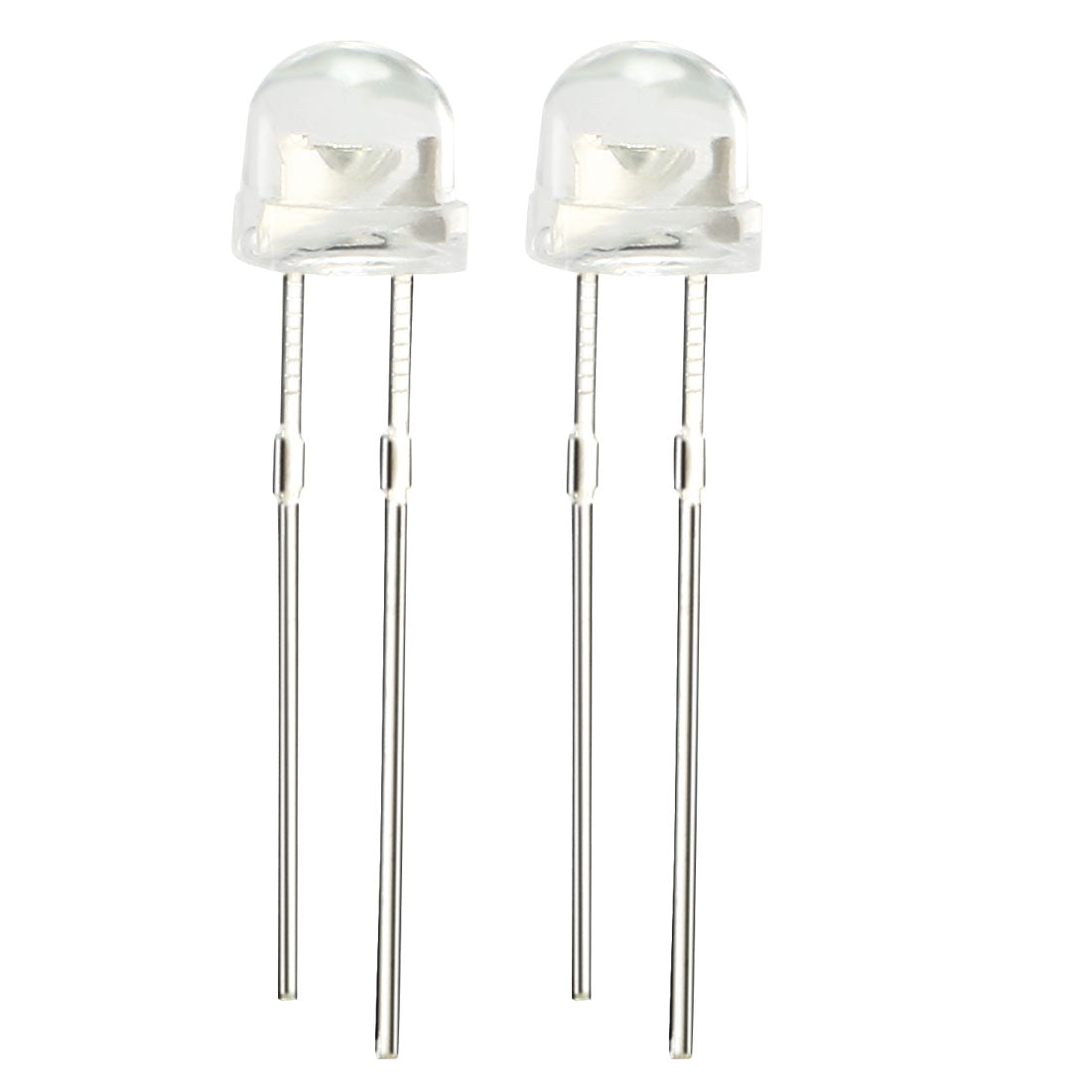uxcell Uxcell 15pcs 5mm White LED Diode Lights Clear Straw Hat Transparent 3-3.4V 20mA Super Bright Lighting Bulb Lamps Electronic Component Light Emitting Diodes