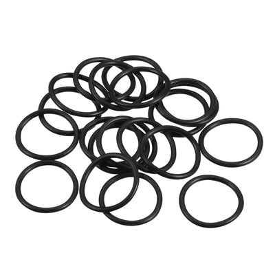Harfington Uxcell O-Rings Nitrile Rubber 19mm x 22.6mm x 1.8mm Seal Rings Sealing Gasket 20pcs