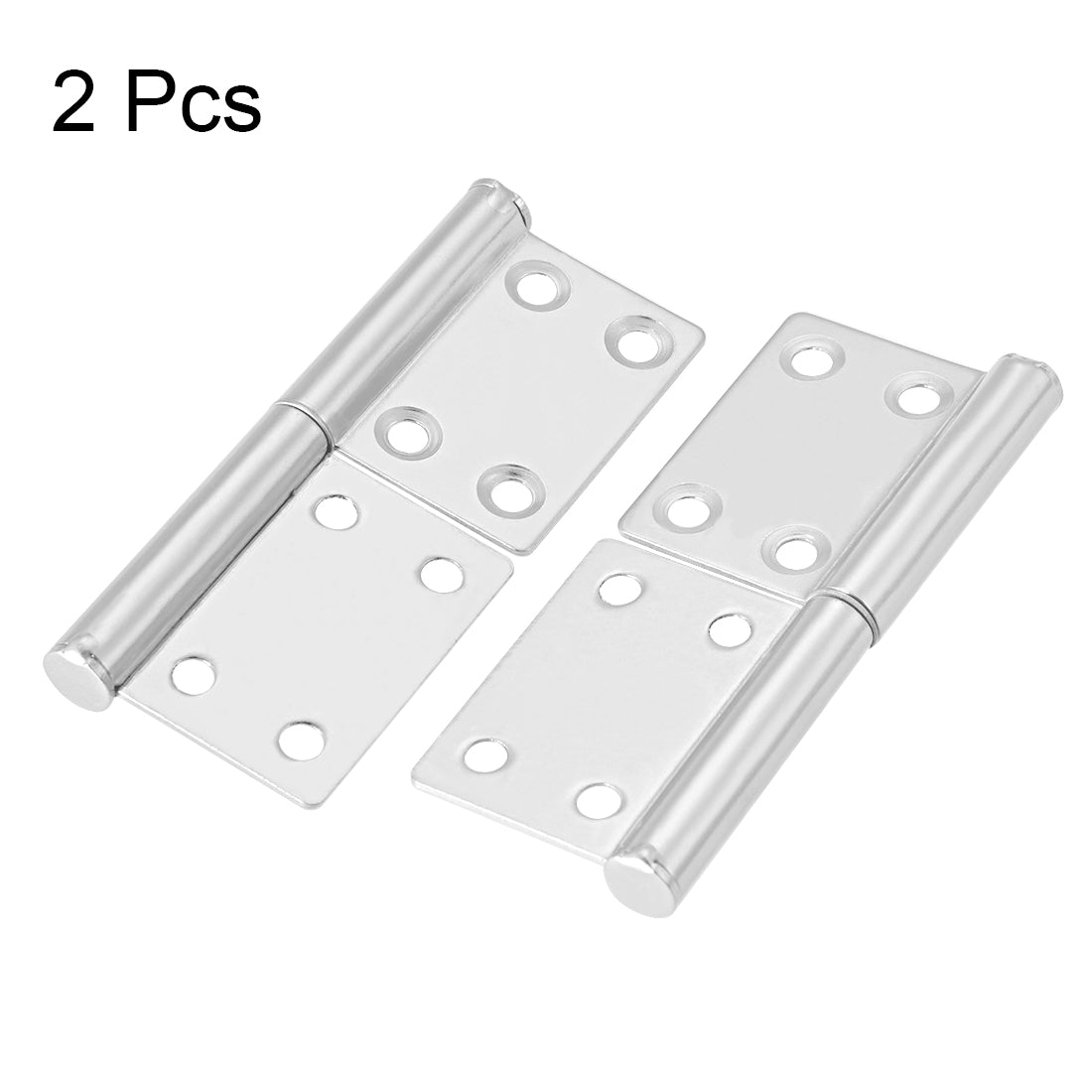 uxcell Uxcell Stainless Steel Hinge Silver Tone Window Gate Door Flag Hinges 4" Long 2 Pcs