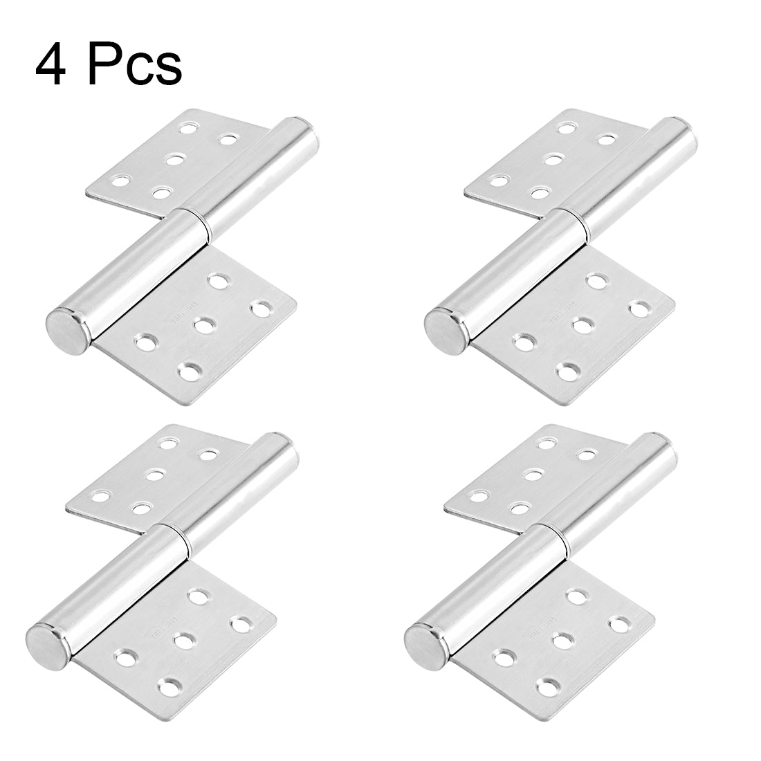 uxcell Uxcell Stainless Steel Hinge Silver Tone Window Gate Door Flag Hinges 5" Long 4 Pcs