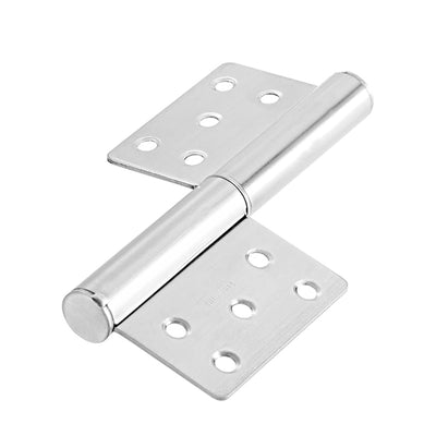 Harfington Uxcell Stainless Steel Hinge Silver Tone Window Gate Door Flag Hinges 5" Long 4 Pcs