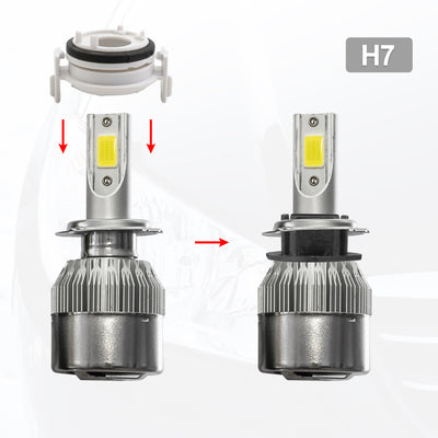 Harfington Uxcell H7 LED Bulbs Car Head Lights Clip Adapter Base Holder Socket Plastic White for BMW E46 for BMW 3 Series