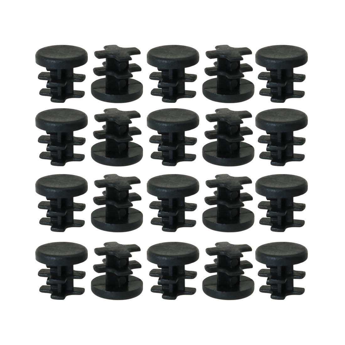 uxcell Uxcell 13mm 0.51" OD Plastic Tube Inserts Pipe Caps 20pcs, 0.4"-0.47" Inner Dia, Non-slip for Furniture Chairs Tables Desks