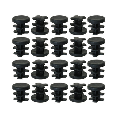 Harfington Uxcell 13mm 0.51" OD Plastic Tube Inserts Pipe Caps 20pcs, 0.4"-0.47" Inner Dia, Non-slip for Furniture Chairs Tables Desks