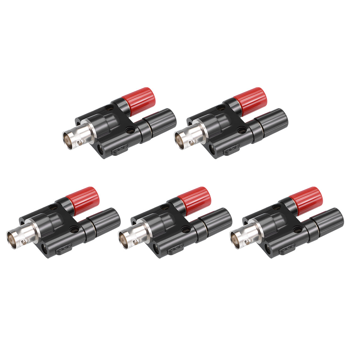 uxcell Uxcell 5 Pcs BNC Female to Dual 4mm Banana Female Jack Socket Binding Post Adapter Connector