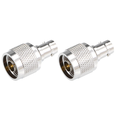 Harfington Uxcell 2PCS N-Type Male to BNC Female Adapter Straight Coaxial RF Connector
