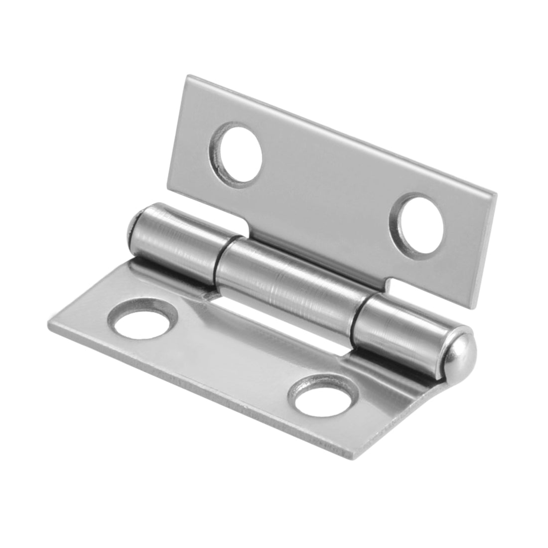 uxcell Uxcell 0.98" Hinge Silver Door Cabinet Hinges Fittings Brushed Chrome Plain 4 pcs