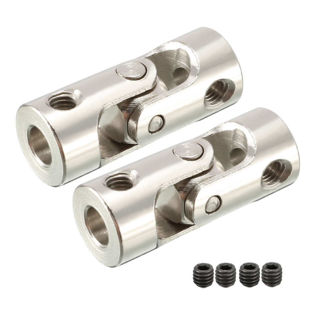 uxcell Uxcell 4mm to 4mm Inner Dia Rotatable Universal Steering Shaft U Joint Coupler L23XD9 2pcs