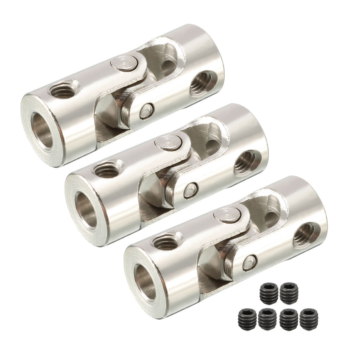 uxcell Uxcell 3pcs 3.175mm to 4mm Inner Dia Rotatable Universal Steering Shaft U Joint Coupler L23XD9