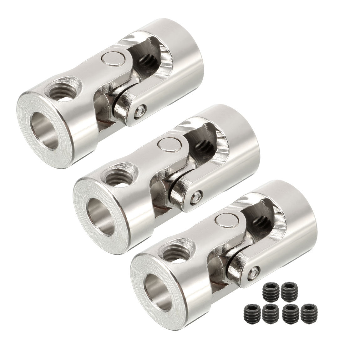 uxcell Uxcell 3pcs 4mm to 5mm Inner Dia Rotatable Universal Steering Shaft U Joint Coupler L24XD11