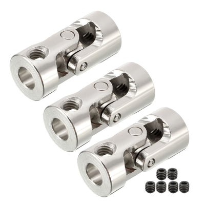 Harfington Uxcell 3pcs 4mm to 5mm Inner Dia Rotatable Universal Steering Shaft U Joint Coupler L24XD11