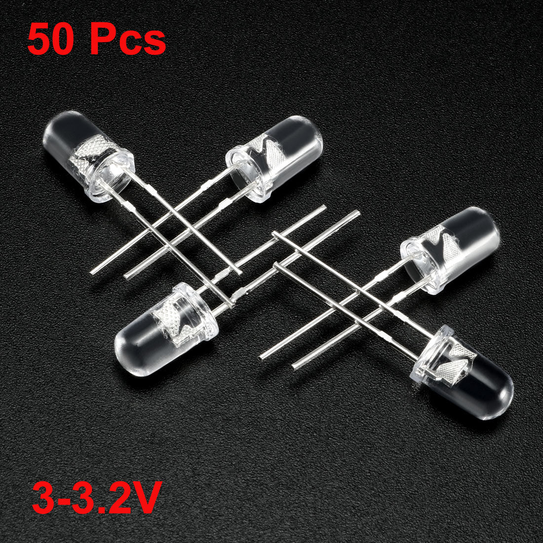 uxcell Uxcell 50pcs 5mm Multicolor Fast Flashing Dynamics LED Diode Lights Bright Lighting Bulb Lamps Electronics Components Filcker Light Emitting Diodes 3-3.2V