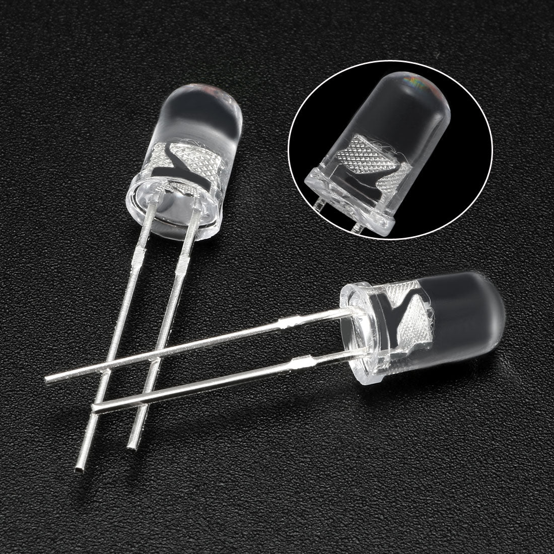 uxcell Uxcell 50pcs 5mm Multicolor Fast Flashing Dynamics LED Diode Lights Bright Lighting Bulb Lamps Electronics Components Filcker Light Emitting Diodes 3-3.2V