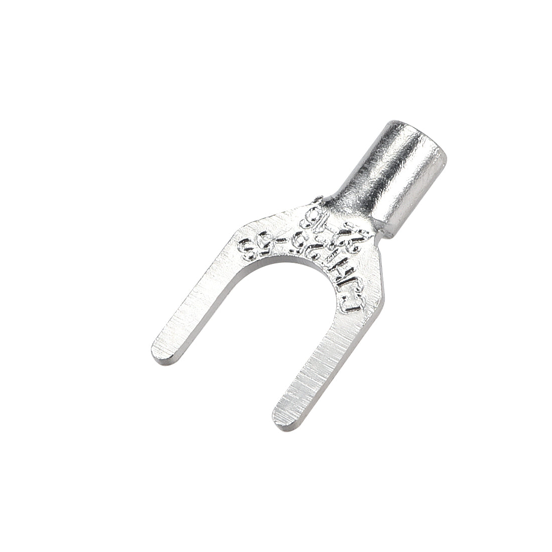 uxcell Uxcell 30Pcs SNB1.25-5S Non-Insulated U-Type Copper Crimp Terminals 0.5-1.5mm2 Wire Connector Silver Tone