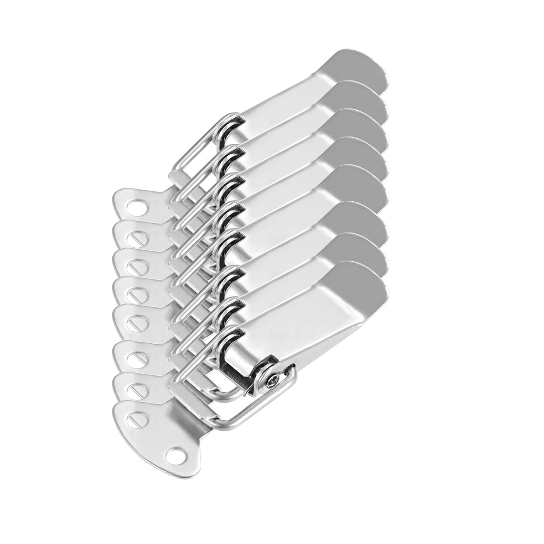 uxcell Uxcell 304 Stainless Steel Spring Loaded Toggle Case Box Chest Trunk Latch Catches Clamp Hasps 8 pcs, 72mm Overall Length