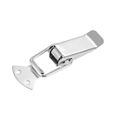 Harfington Uxcell 304 Stainless Steel Spring Loaded Toggle Case Box Chest Trunk Latch Catches Clamp Hasps, 110mm Overall Long