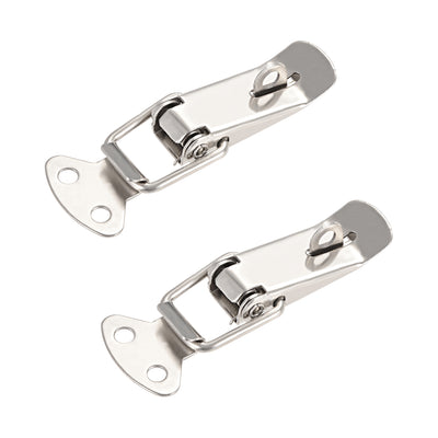 Harfington Uxcell Iron Spring Loaded Toggle Case Box Chest Trunk Latch Catches Hasps Clamp 2 pcs, 72mm Overall Length