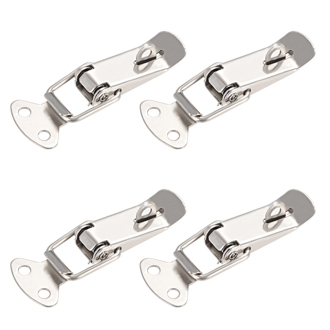 uxcell Uxcell 4 Pcs Iron Spring Loaded Toggle Case Box Chest Trunk Latch Catches Hasps Clamps, 72mm Overall Length