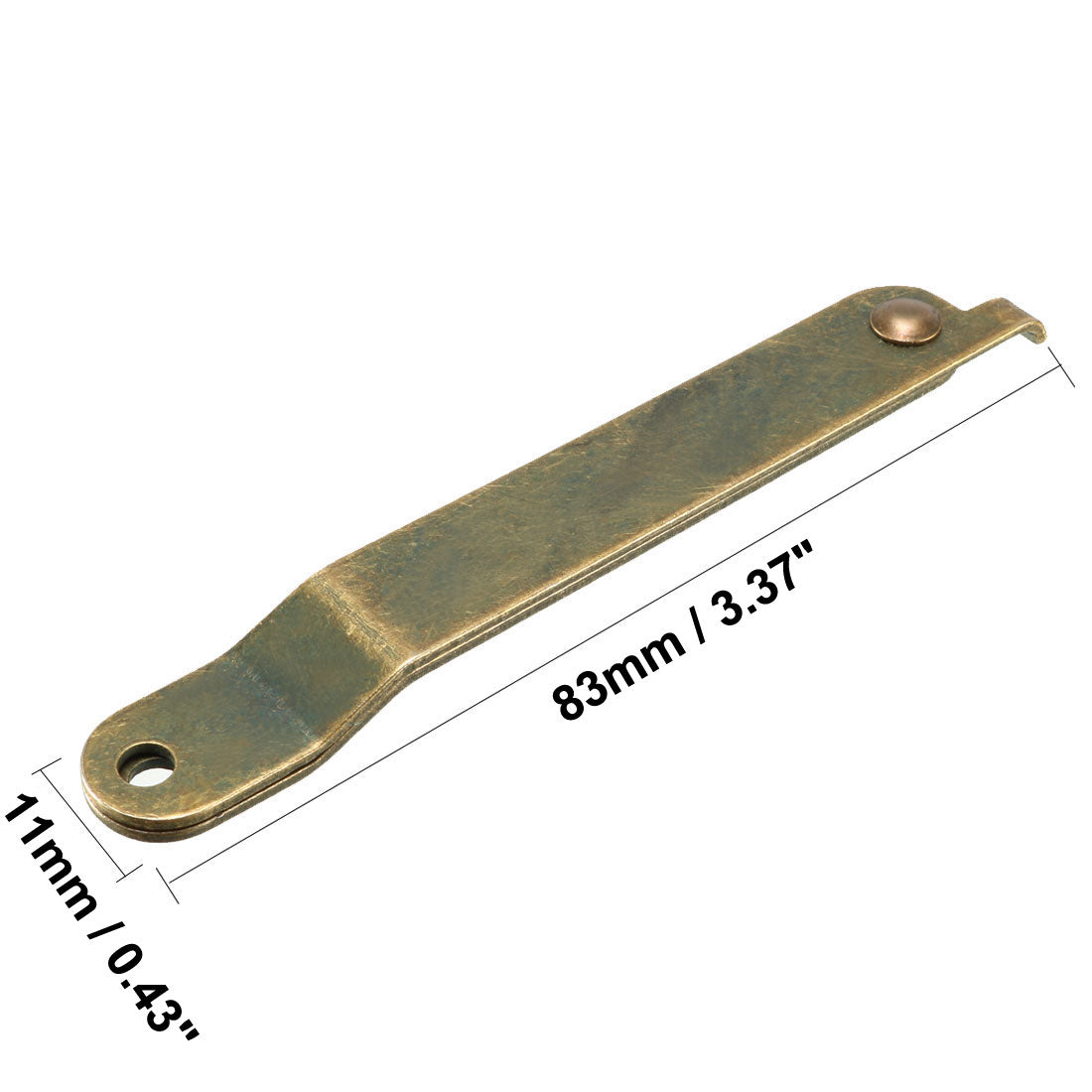 uxcell Uxcell Folding Support Hinge Furniture Decorative Box Lid Hinges Bronze 83mmx11mm 10 Pcs