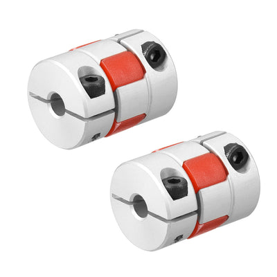 Harfington Uxcell 2pcs Shaft Coupling 4mm to 4mm Bore L25xD20 Flexible  Joint for Servo Stepped Motor