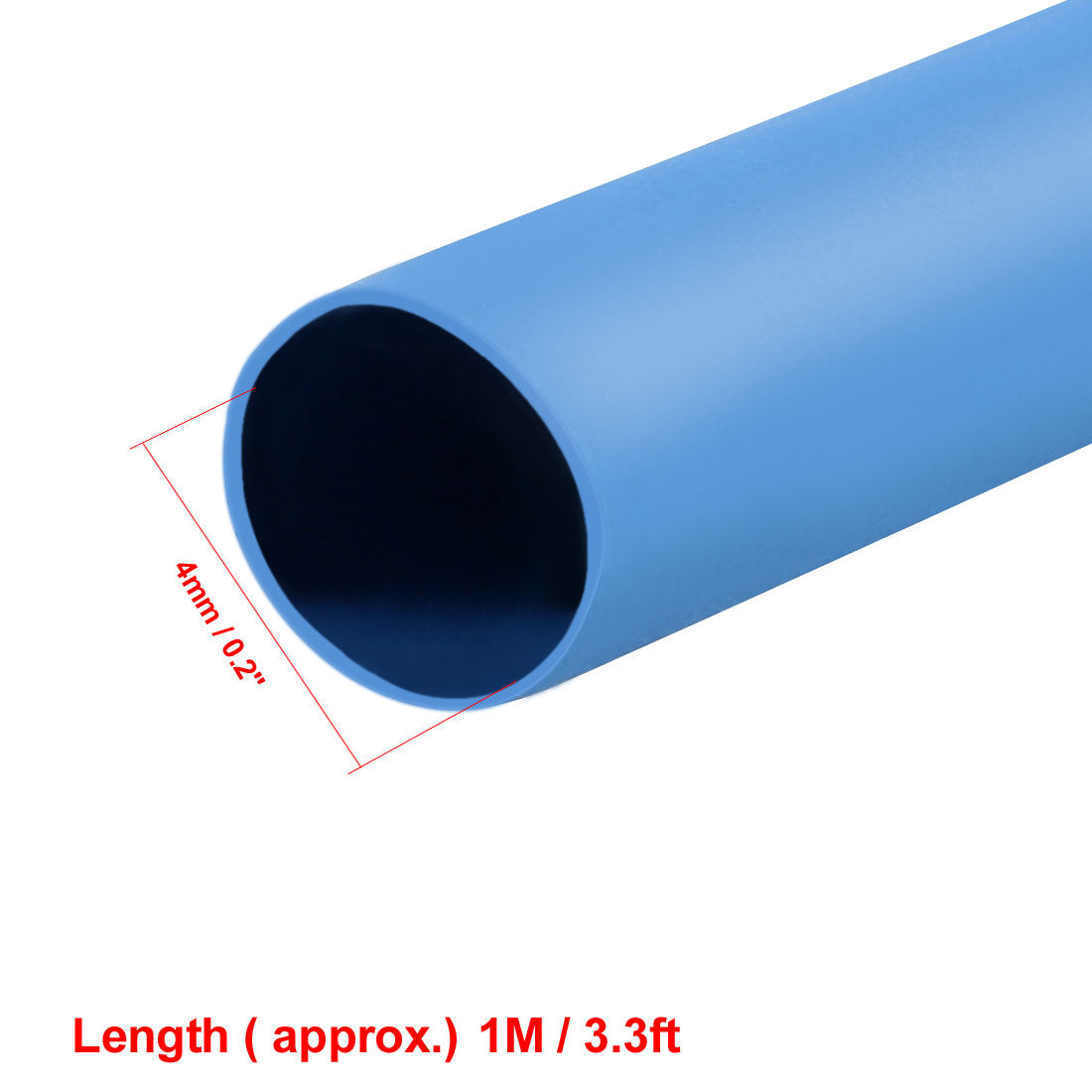 uxcell Uxcell Heat Shrink Tube 2:1 Electrical Insulation Tube Wire Cable Tubing Sleeving Wrap Blue 4mm Diameter 1m Long