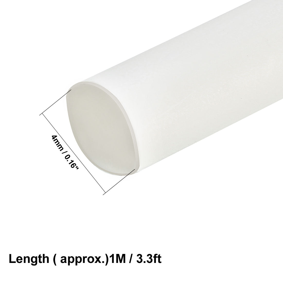 uxcell Uxcell Heat Shrink Tube 2:1 Electrical Insulation Tube Wire Cable Tubing Sleeving Wrap White 4mm Diameter 1m Long