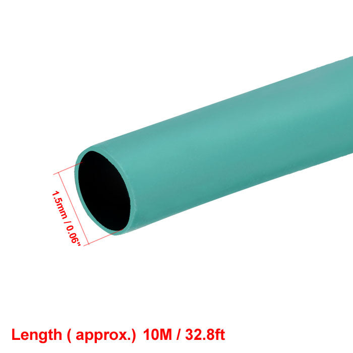 uxcell Uxcell Heat Shrink Tube 2:1 Electrical Insulation Tube Wire Cable Tubing Sleeving Wrap Green 1.5mm Diameter 10m Long