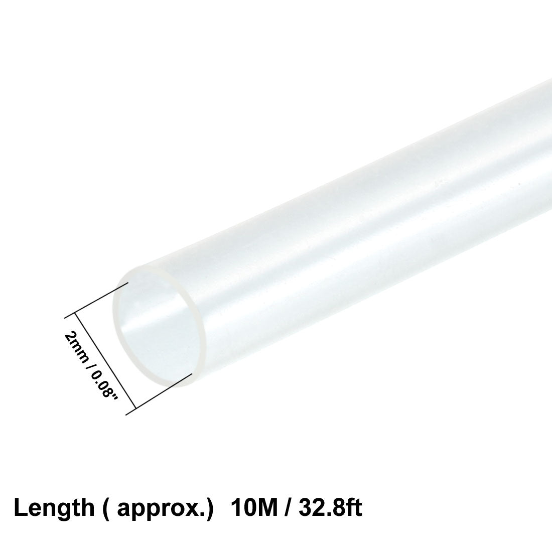 uxcell Uxcell Heat Shrink Tube 2:1 Electrical Insulation Tube Wire Cable Tubing Sleeving Wrap Clear 2mm Diameter 10m Long