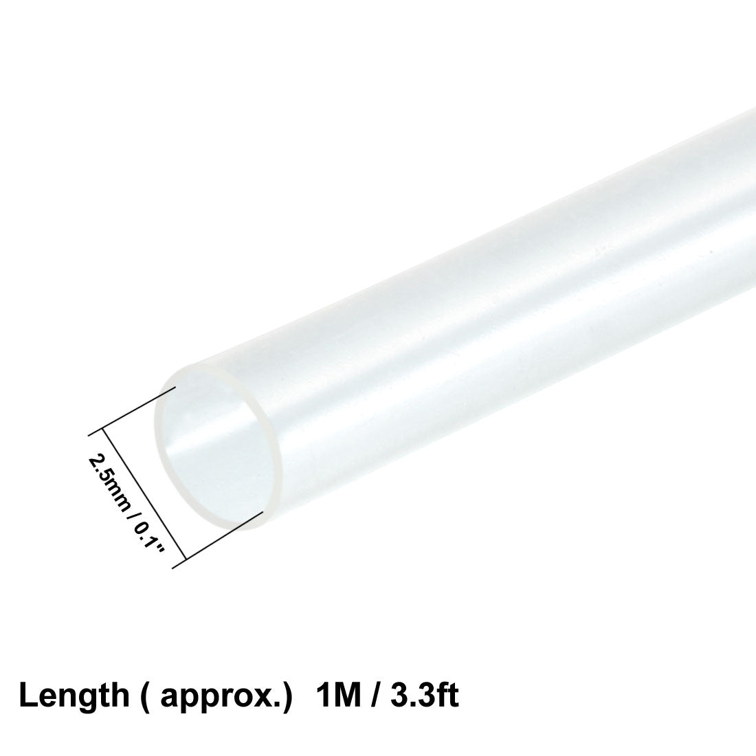 uxcell Uxcell Heat Shrink Tube 2:1 Electrical Insulation Tube Wire Cable Tubing Sleeving Wrap Clear 2.5mm Diameter 1m Long