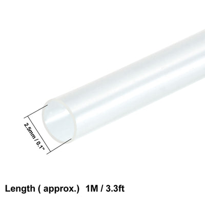 Harfington Uxcell Heat Shrink Tube 2:1 Electrical Insulation Tube Wire Cable Tubing Sleeving Wrap Clear 2.5mm Diameter 1m Long