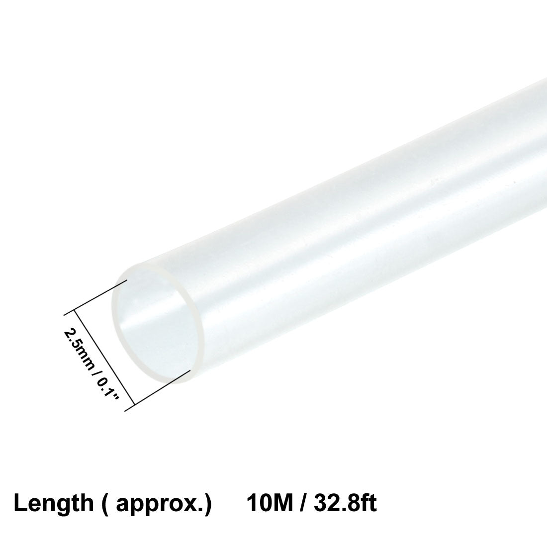 uxcell Uxcell Heat Shrink Tube 2:1 Electrical Insulation Tube Wire Cable Tubing Sleeving Wrap Clear 2.5mm Diameter 10m Long
