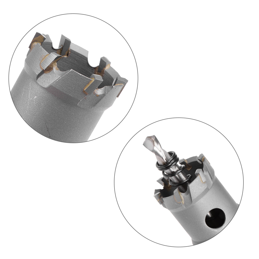 Uxcell Carbide Hole Saw Cutter Drill Bits for Stainless Steel Alloy ...