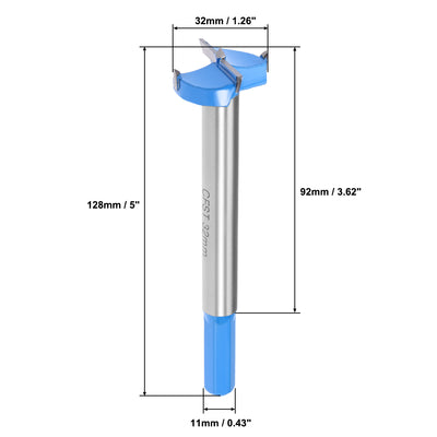 Harfington Uxcell Carbide Hinge Boring Forstner Drill Bit, 5-Inch Length
