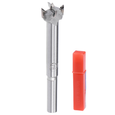Harfington Uxcell 2pcs 15mm Diameter Carbide Hinge Boring Forstner Drill Bits, 7mm Shank