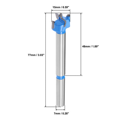 Harfington Uxcell Carbide Hinge Boring Forstner Drill Bit 10mm Shank Dia