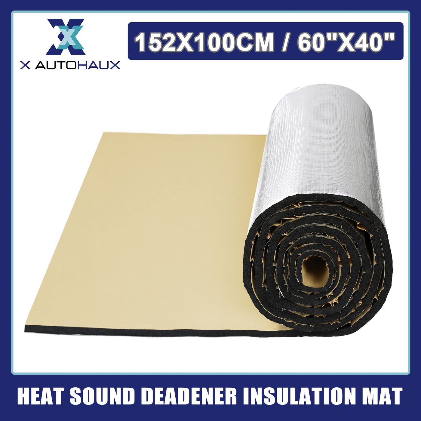 uxcell Uxcell Car Sound Proofing Deadening Insulation Heat Foam Mat Noise Dampener Pads Roll