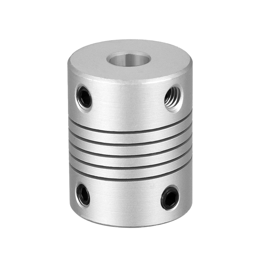 uxcell Uxcell 5mm to 6mm Aluminum Alloy Shaft Coupling Flexible Coupler Motor Connector Joint L25xD19 Silver