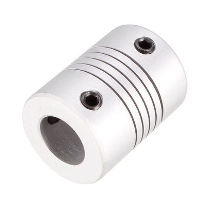 Harfington Uxcell 6mm to 10mm Aluminium Alloy Shaft Coupling Flexible Coupler Motor Connector Joint L25xD18 Silver