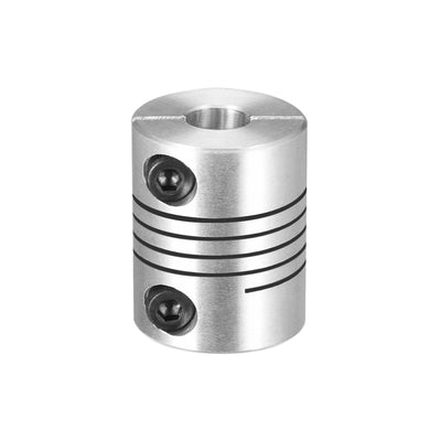 Harfington Uxcell Motor Shaft 6.35mm to 8mm Helical Beam Coupler Coupling 20mm Dia 25mm Length