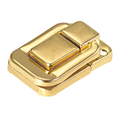Harfington Uxcell Toggle Latch, 48mm Retro Style Golden Decorative Hasp Jewelry Box Catch w Screws 5 pcs