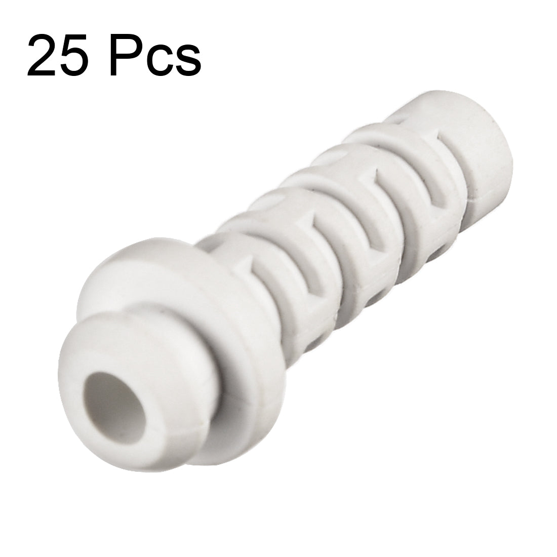 uxcell Uxcell 25pcs 4mm Inner Dia PVC Strain Relief Cord Boot Protector Power Tool Hose White