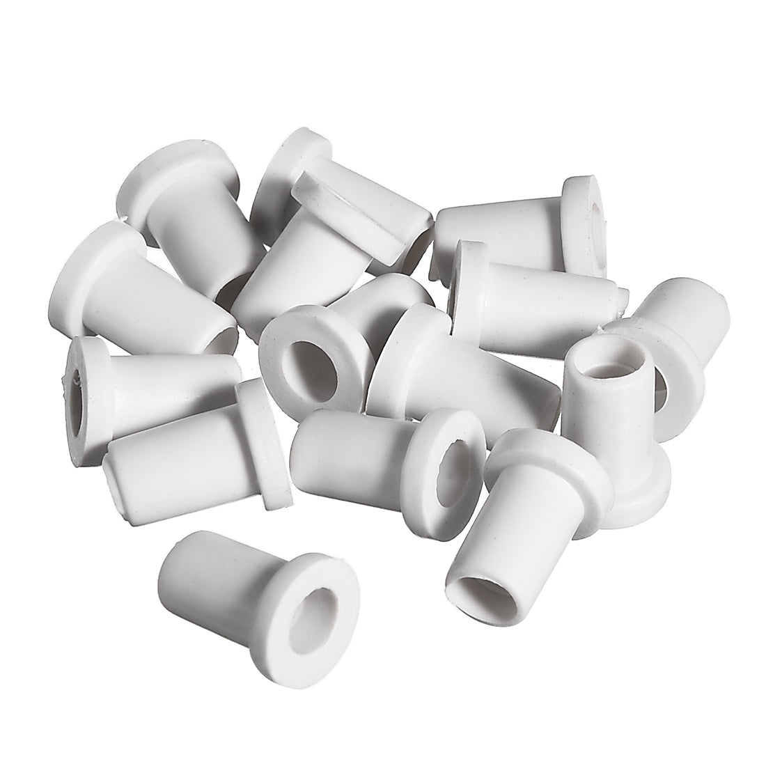 uxcell Uxcell 15Pcs 5mm Inner Dia PVC Strain Relief Cord Boot Protector Cable Sleeve Hose White
