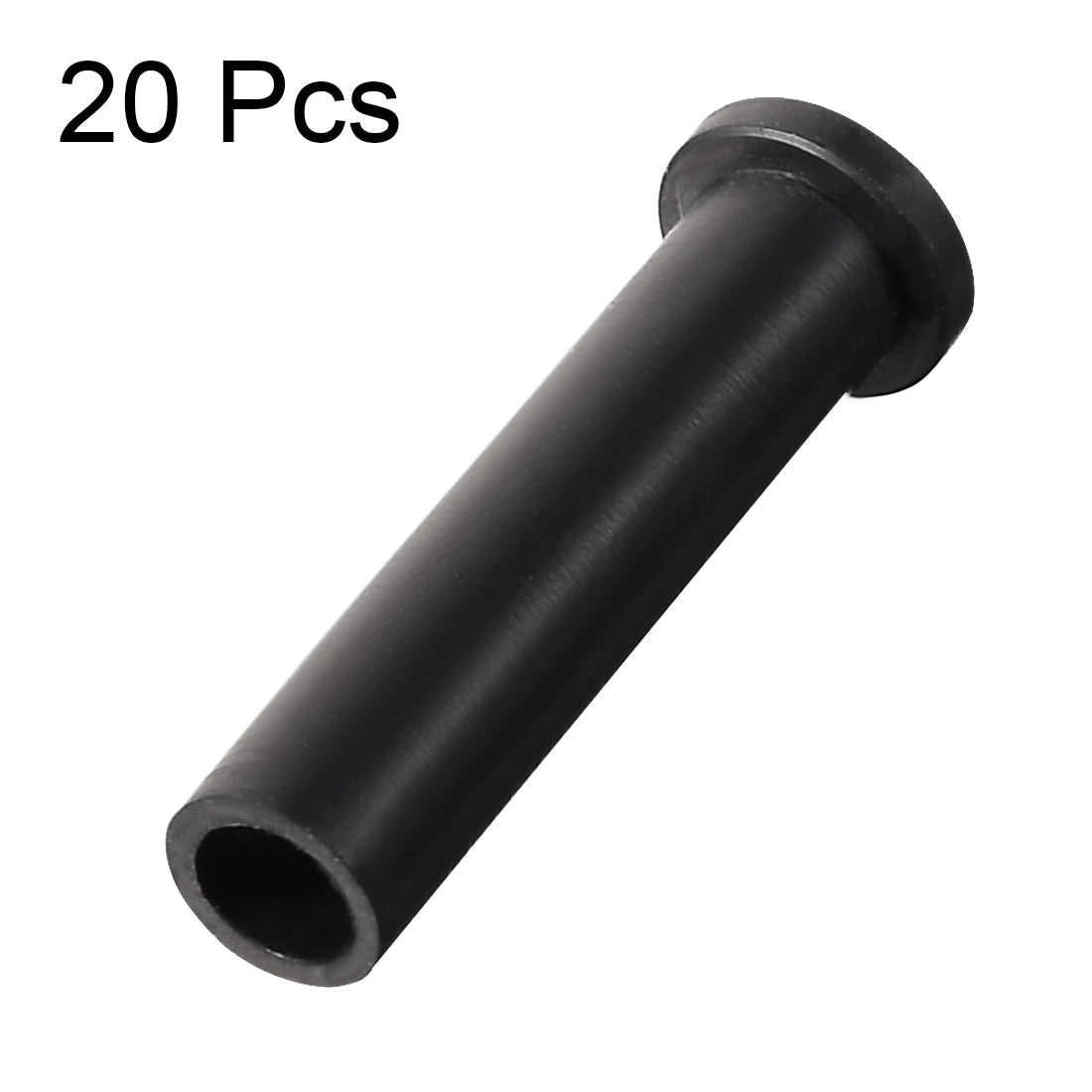 uxcell Uxcell 20 Pcs PVC Strain Relief Cord Boot Protector Cable Sleeve Hose 33mm Long Black