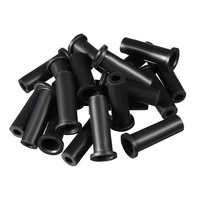 Harfington Uxcell 20pcs 10-6mm PVC Strain Relief Cord Boot Protector 39mm for Power Tool  Black
