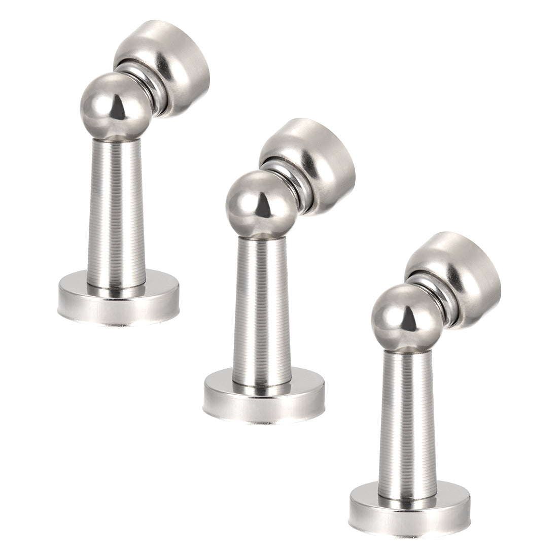 uxcell Uxcell Stainless Steel Door Magnetic Catch Holder Stopper Doorstop Polished Finish Silver Tone 3pcs