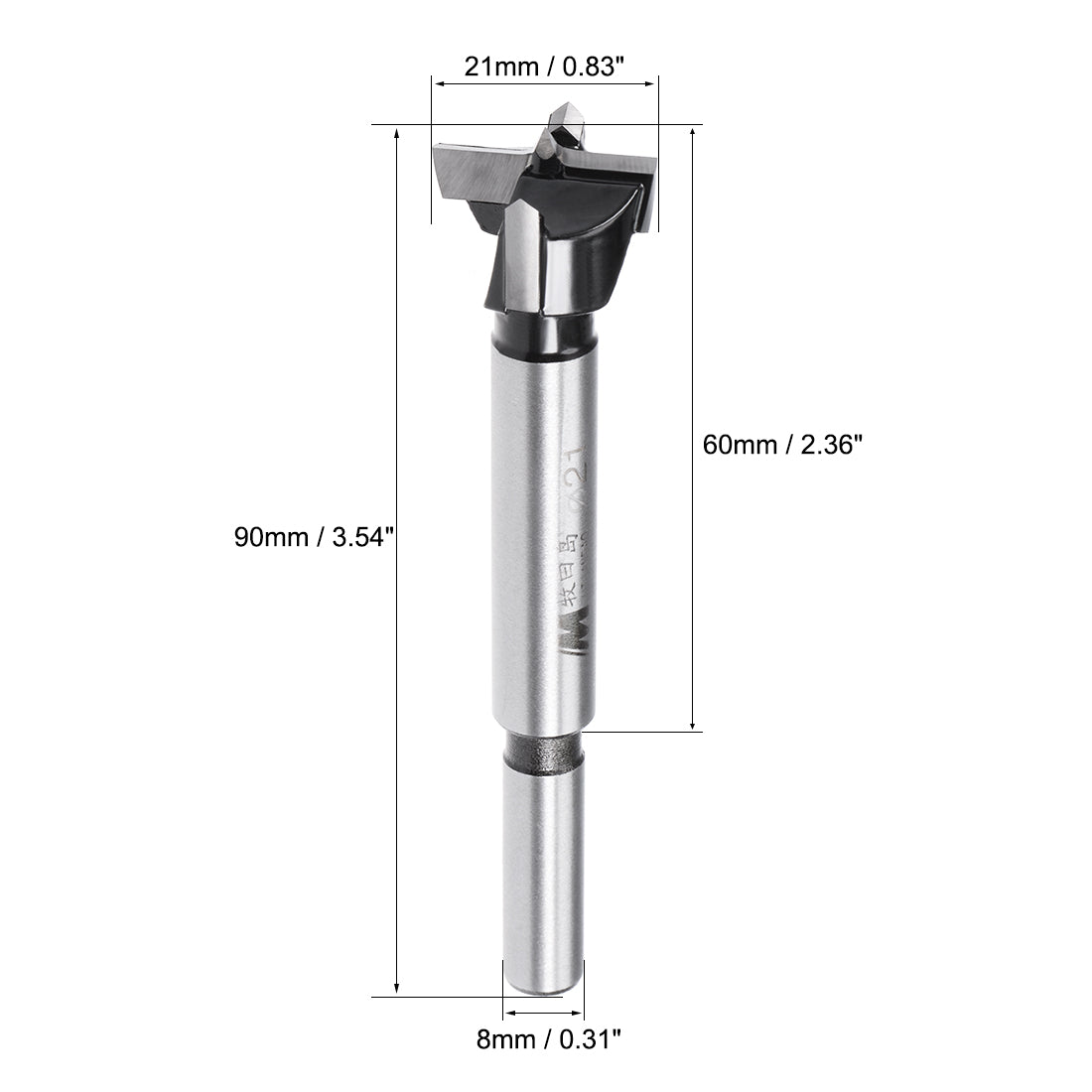 uxcell Uxcell Forstner Drill Bits, 21mm Diameter, 8mm x 30mm Shank